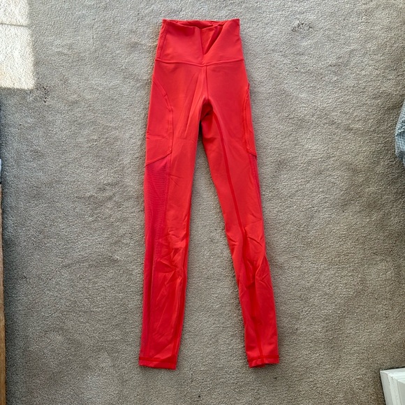 Coral colored Lululemon leggings - Picture 1 of 6